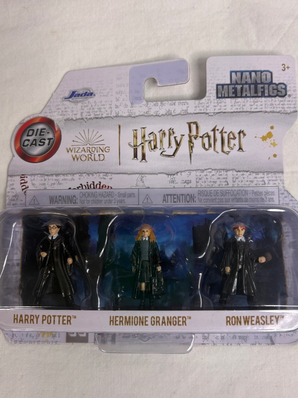 Harry Potter Nano Metalfigs Figures 3-Pack Diecast Harry/Ron/Hermoine NIB